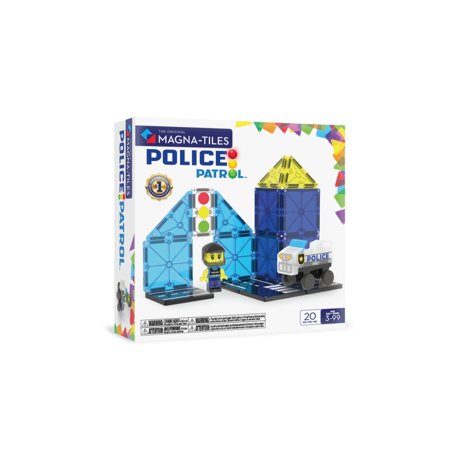 Magna-Tiles® Police Patrol - 20 Teile