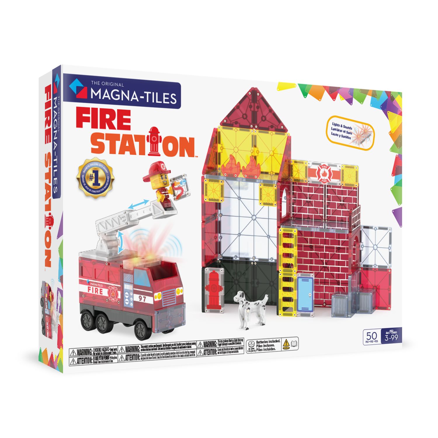 Magna-Tiles® Fire Station - 50 Teile
