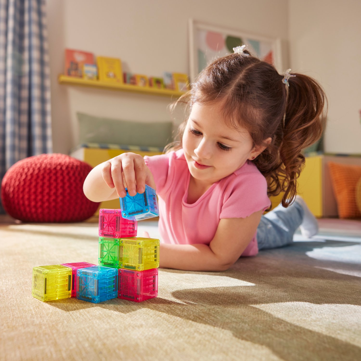 Alternative view of MAGNA-TILES® microMAGS Cubes 9-teilig: Magnetischer Bauspass